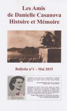 asssociation des Amis de Danielle Casanova-Histoire et Mémoire activités 2015 Bulletin N°1